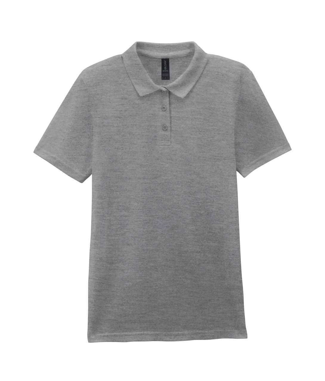 SOFTSTYLE<SUP>®</SUP> LADIES' DOUBLE PIQUÉ POLO WITH 3 COLOUR-MATCHED BUTTONS