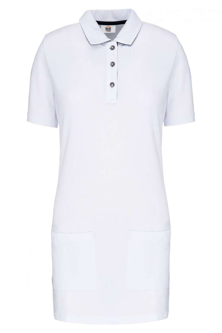 LADIES’ SHORT-SLEEVED LONGLINE POLO SHIRT