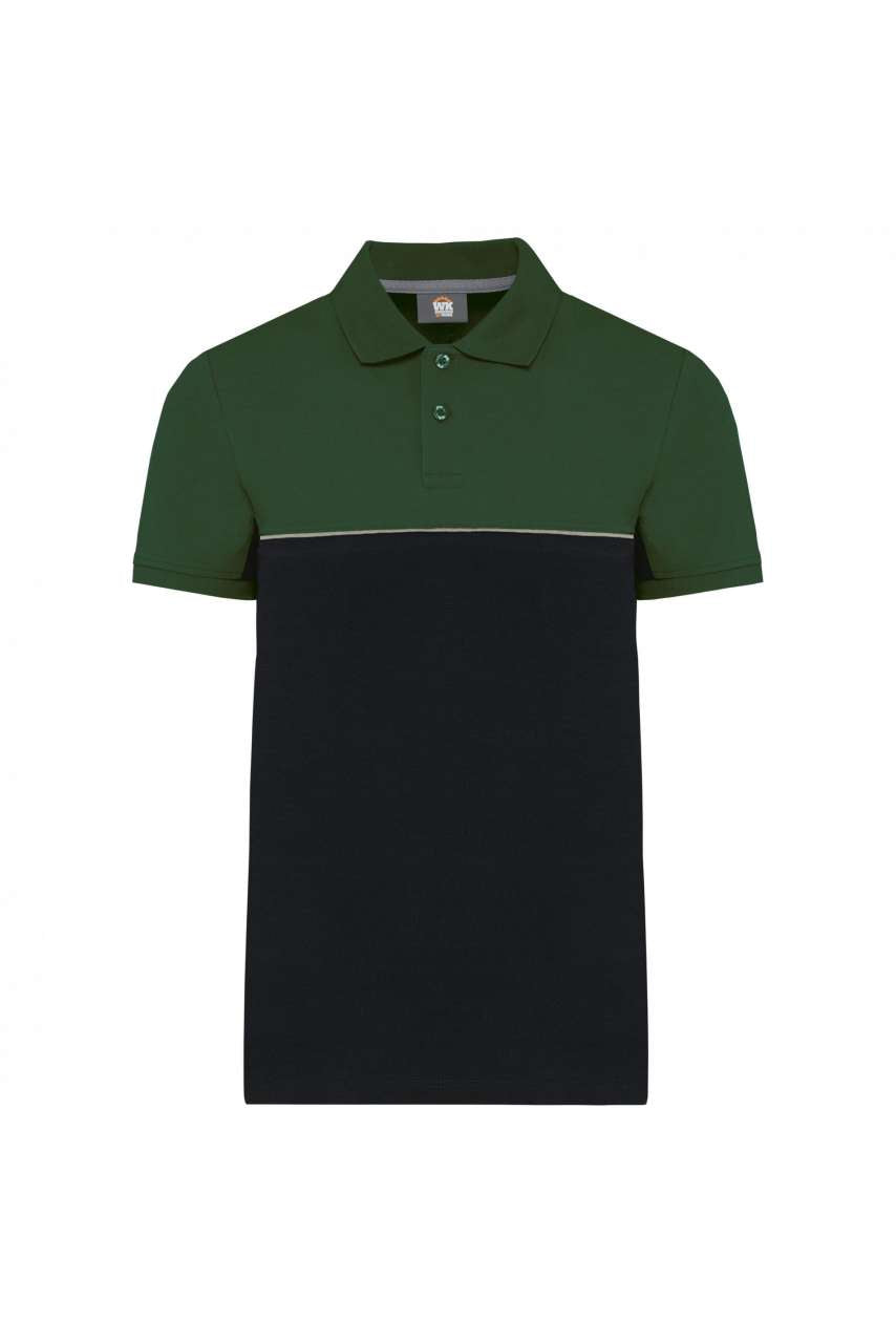 UNISEX ECO-FRIENDLY TWO-TONE SHORT SLEEVE POLO SHIRT